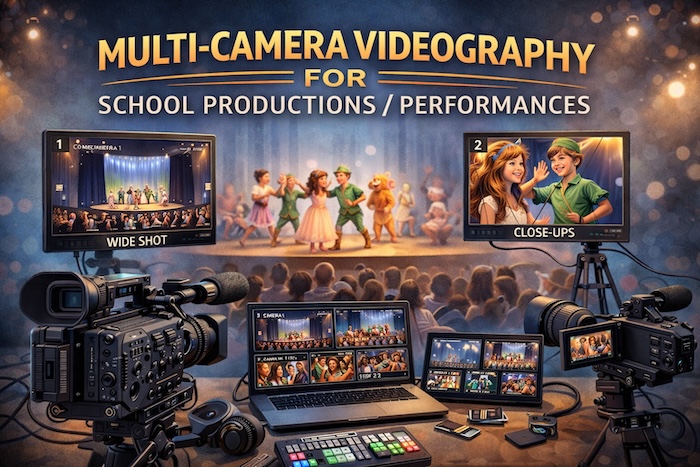 Multi-camera videography for school productions
