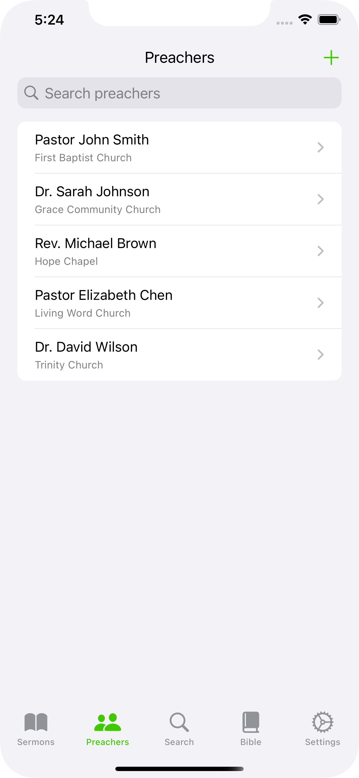 MySermonNotes preachers