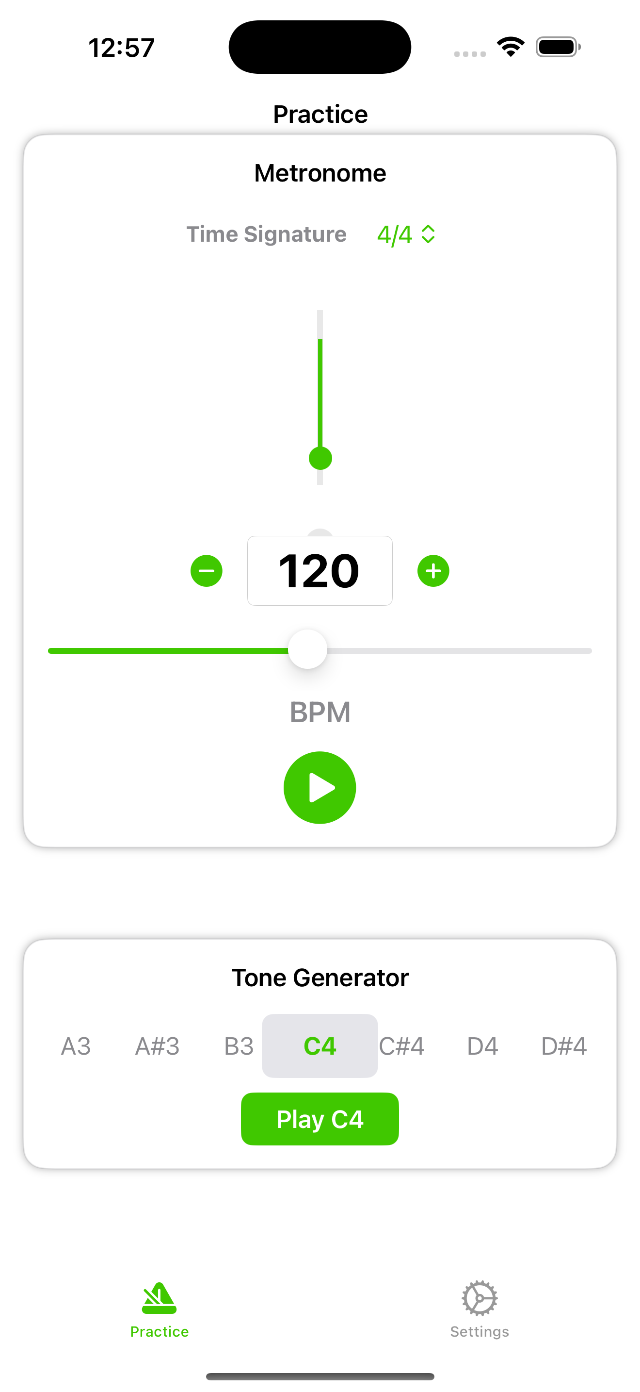 Vocal Buddy swinging arm metronome